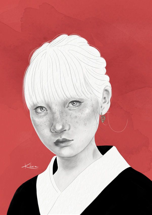 Ilustración chica ira