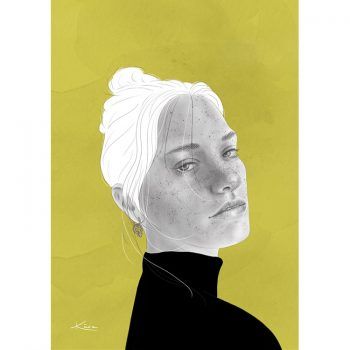 Ilustración chica avaricia