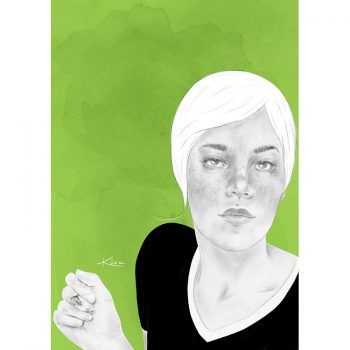 Ilustración chica envidia