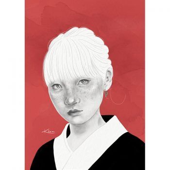 Ilustración chica ira