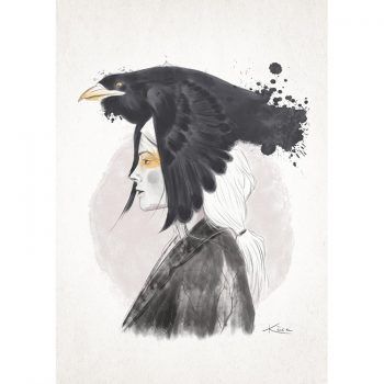 Ilustración chica tristeza