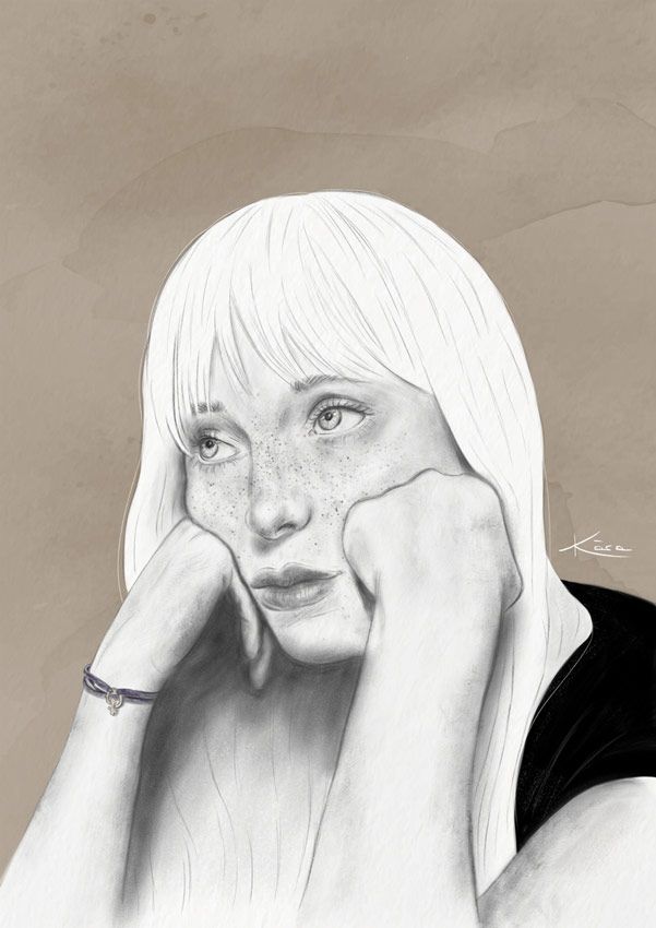 Ilustración chica pereza