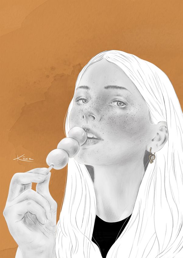 Ilustración chica gula