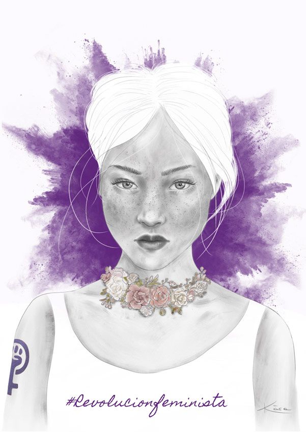 Ilustración feminista chica revolución feminista