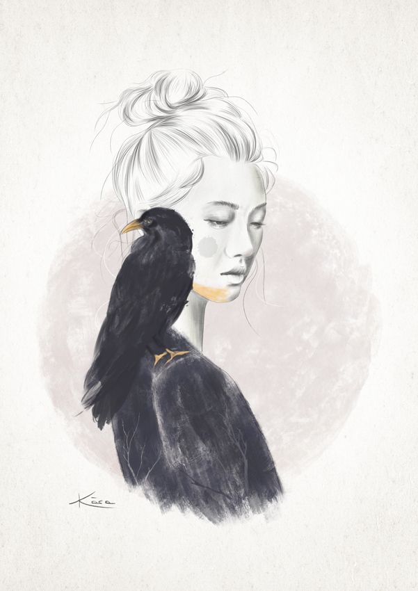 Ilustración digital de chica CULPA